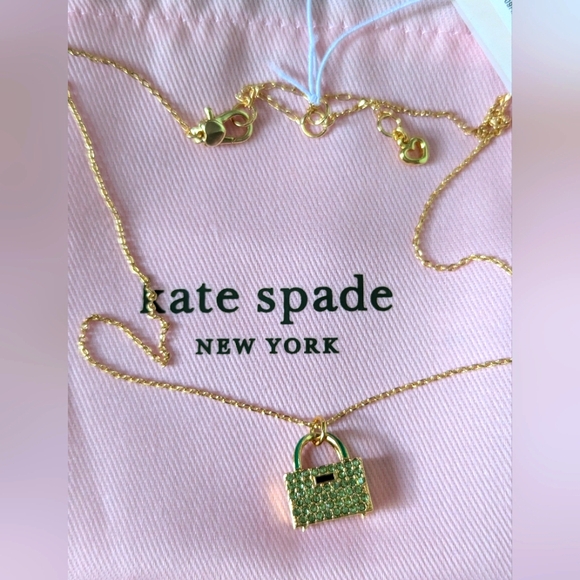 NWT Kate Spade Sweet Treasures Mini Purse Pendant Necklace 💚👜 - Picture 8 of 16